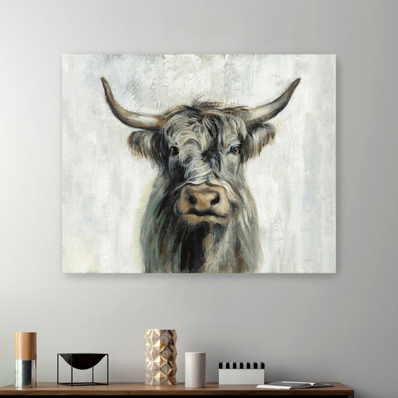 Highland Cow Horizontal Canvas Giclee - Pier 1