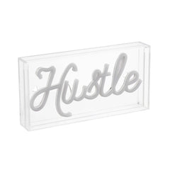 Hustle X Contemporary Glam Acrylic Box USB Operated LED Neon Light - Pier 1