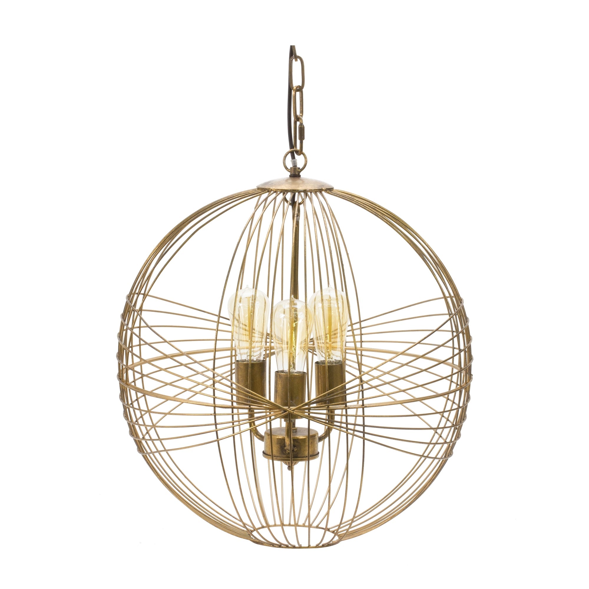 Intricate Metal Sphere Hanging Lamp 20" - Pier 1