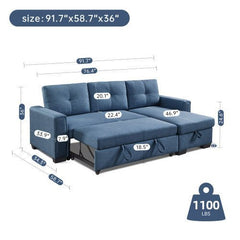 Irvine 91.7” Pull-Out Sleeper Bed - Beds