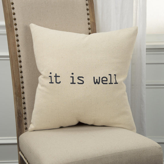 It-Is-Well-100%-Cotton-Canvas--Sentiment--Inked-Pillow-Decorative-Pillows