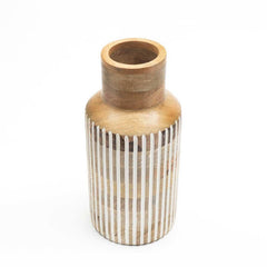 Jack Wood Striped Vase - Vases