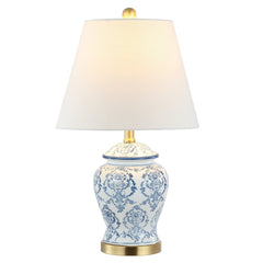 Juliana Traditional Classic Chinoiserie Ceramic LED Table Lamp - Table Lamps
