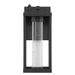 Juno Light Industrial Vintage Iron/Seeded Glass with DusktoDawn Sensor Integrated LED Outdoor Sconce - Wall Sconce