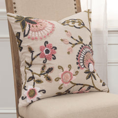 Knife-Edge-Embroidered-Cotton-Floral-Decorative-Throw-Pillow-Decorative-Pillows