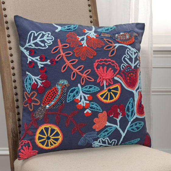 Knife-Edge-Embroidered-Cotton-Floral-With-Bird-Decorative-Throw-Pillow-Decorative-Pillows