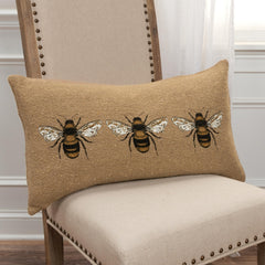 Knife-Edge-Printed-Cotton-Bee-Pillow-Cover-Decorative-Pillows