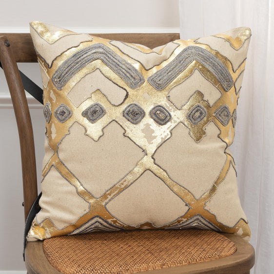 Knife-Edge-Printed-With-Embellishment-Cotton-Geometric-Decorative-Throw-Pillow-Decorative-Pillows