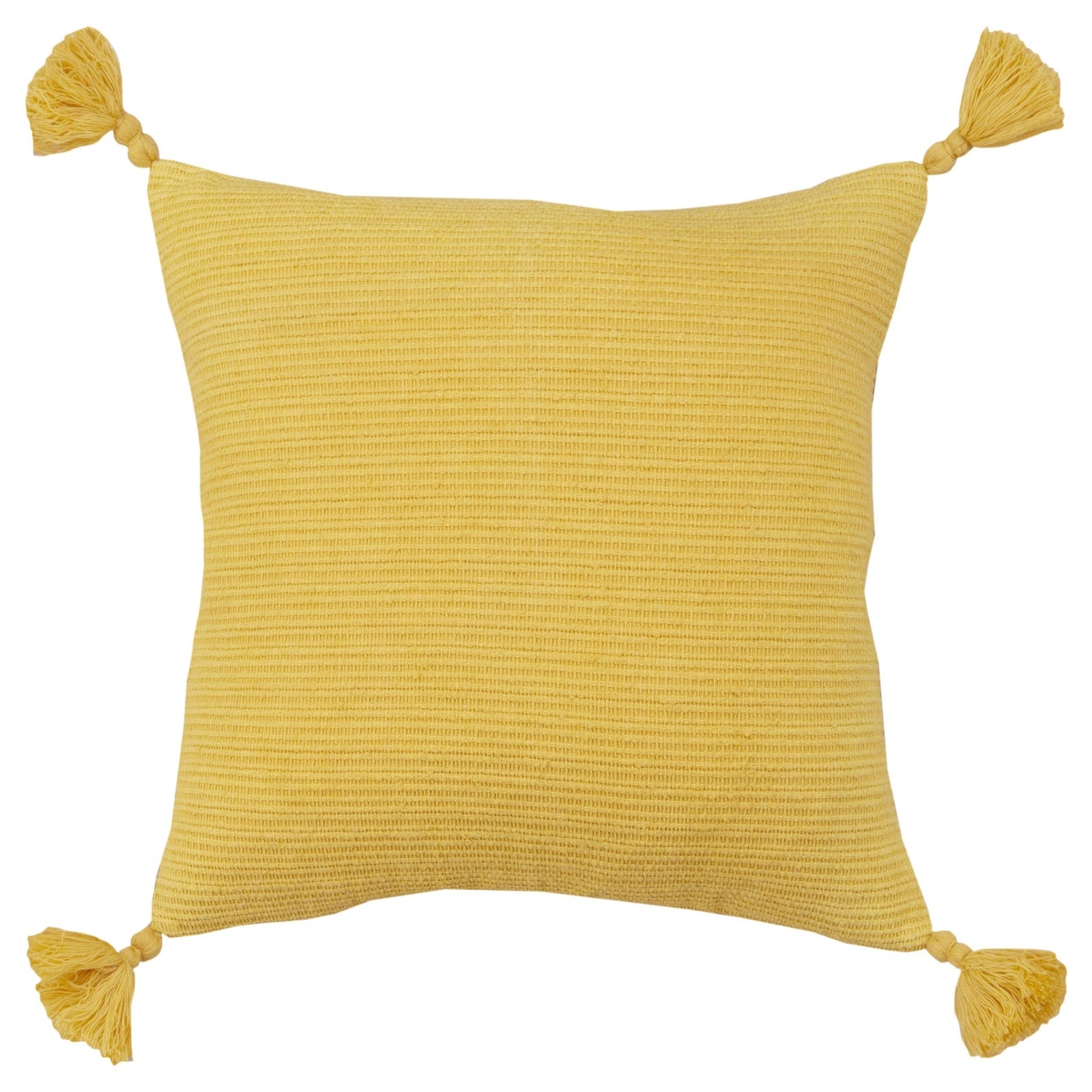 Knife Edged Woven Cotton Solid Stripe Decorative Throw Pillow - Decorative Pillows
