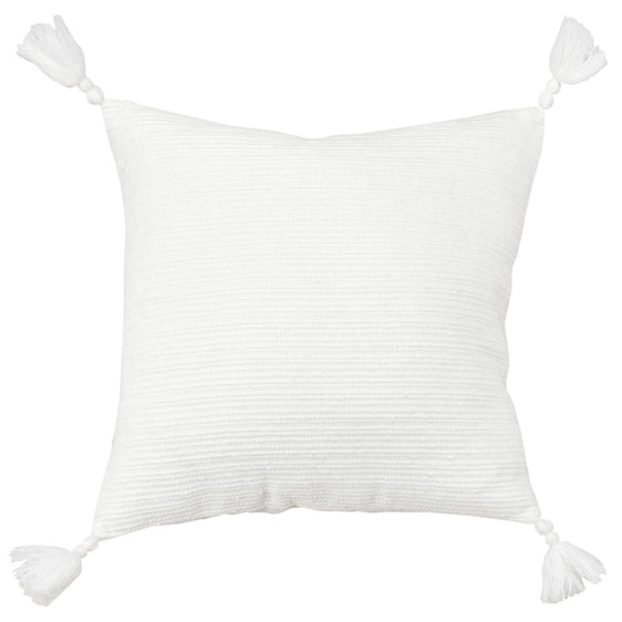 Knife Edged Woven Cotton Solid Stripe Pillow Cover - Decorative Pillows