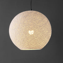 Lacey Light Bohemian Minimalist Iron/Rope Woven Globe LED Pendant - Pendant Lights