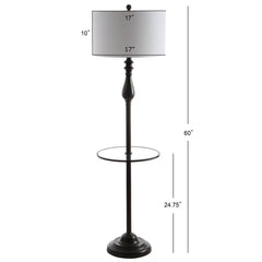 Laine Metal/Glass LED Side Table and Floor Lamp - Floor Lamps