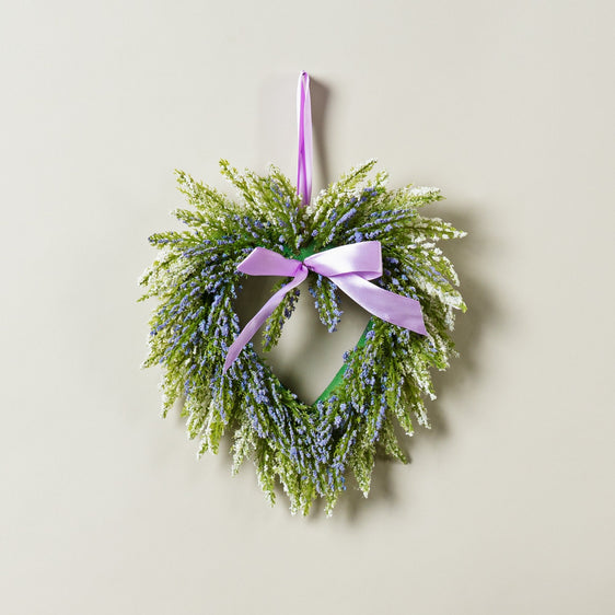 Lavender-Twig-Heart-Purple-Wreath,-Set-of-2-Wreaths