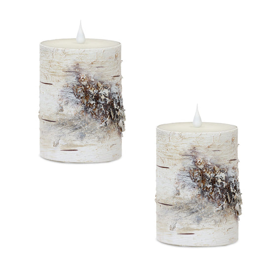 LED-Birch-Designer-Candle-with-Remote,-Set-of-2-Candles