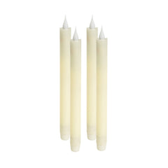 LED-Wax-Taper-Candle-with-Moving-Flame,-Set-of-4-Candles