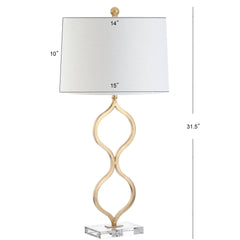 Levi Metal/Crystal LED Table Lamp - Table Lamps