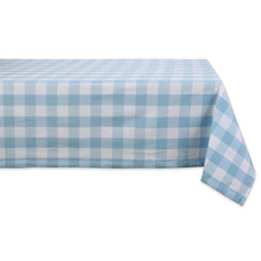 Light Blue Buffalo Check Tablecloth 60x84 - Tablecloths