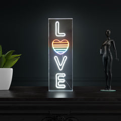 LOVE X Contemporary Glam Acrylic Box USB Operated LED Neon Light - Decorative Lighting