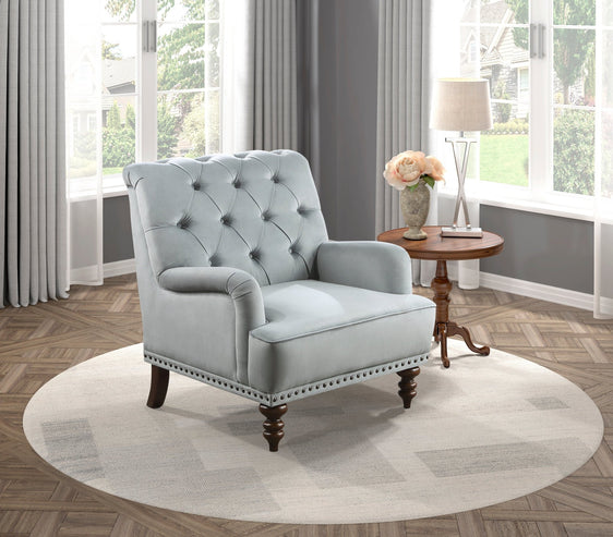 Luxurious-Accent-Chair-with-Upholstered-Tufted-and-Nailhead-Trim-Accent-Chairs