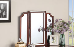 Luxurious Vanity Set with Tri Fold Mirror, Stool and Storage Drawers - Vanity