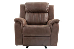 Manual Motion Glider Recliner Chair with Leatherette Upholstered - Accent Chairs