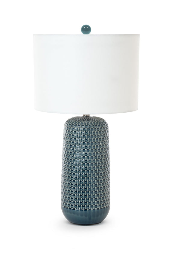 Marlin-30-Inch Blue Ceramic Table Lamp (Set of 2) - Table Lamps
