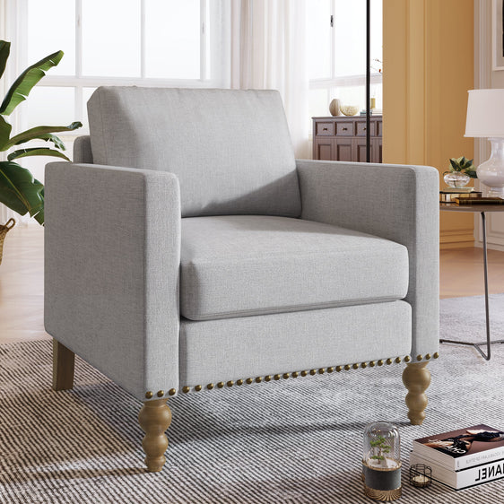 Marlow-Light-Gray-Upholstered-Accent-Armchair-with-Square-Arms-and-Bronze-Nailhead-Trim-Accent-Chairs