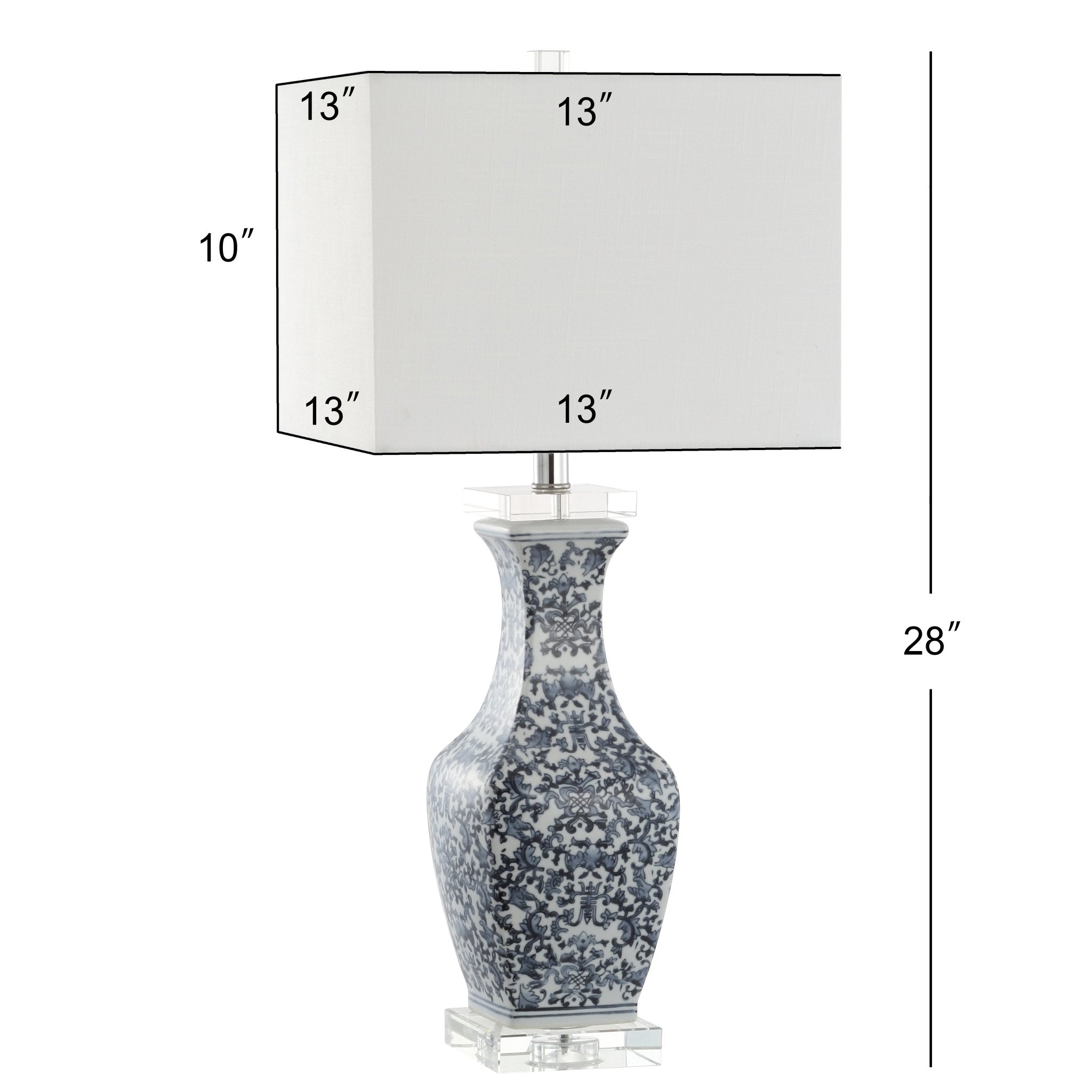 May Ceramic/Crystal LED Table Lamp - Table Lamps