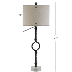 Mercer Metal/Marble LED Table Lamp - Table Lamps
