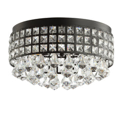 Meredith Light Crystal Drops/Metal LED Flush Mount - Ceiling Lights
