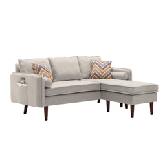 Mia Sectional Sofa with USB Charger and Pillows - Sofas