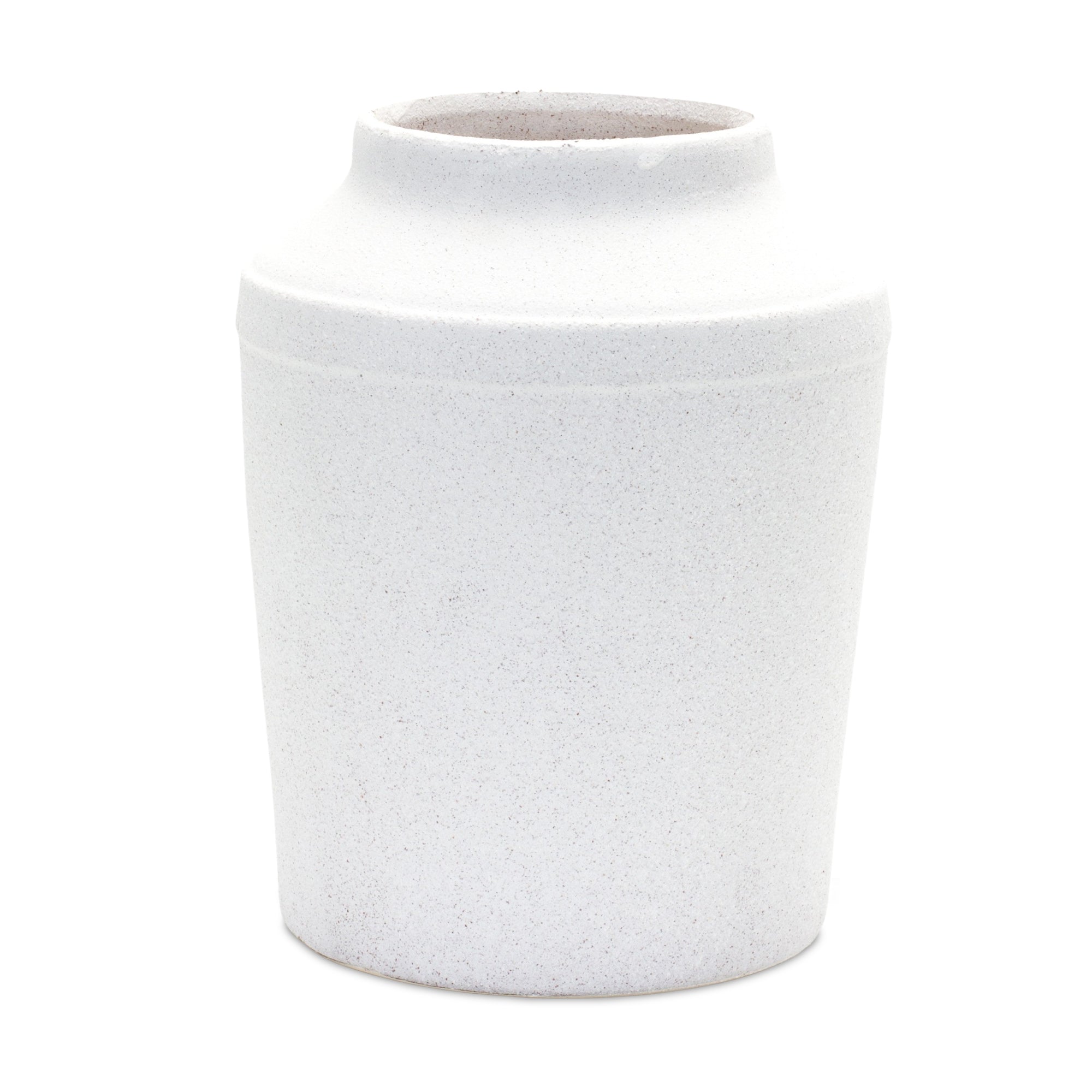 Modern White Clay Vase 12" - Vases