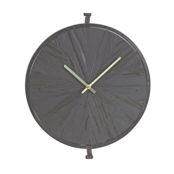 Modern Wood Wall Clock with Suspended Stand 16.25" - Clocks