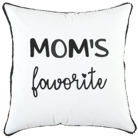 Mom's Favorite 100% Cotton Pillow - Decorative Pillows