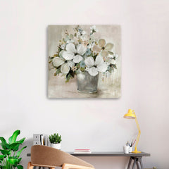Morning Floral Light Canvas Giclee - Wall Art