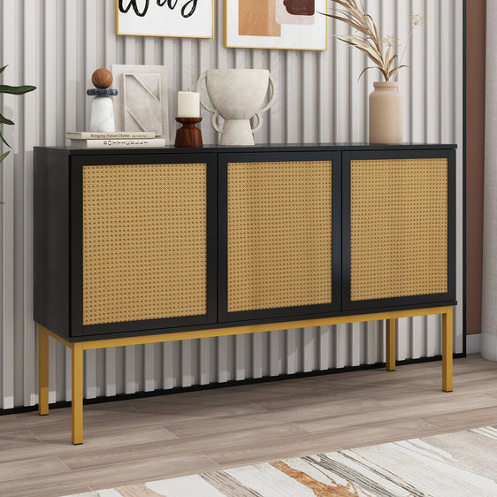 Myers-Large-Storage-Space-Sideboard-with-Artificial-Rattan-Door-and-Rebound-Device-Buffets/Sideboards