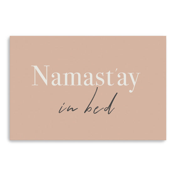 Namast'ay in Bed Canvas Giclee - Wall Art