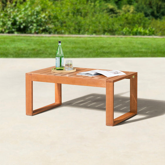 Natural Grafton Eucalyptus Wood 39 1/2" Coffee Table - Outdoor Tables