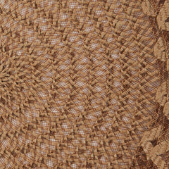 Natural Lattice Woven Polyester Round Placemats, Set of 6 - Placemats
