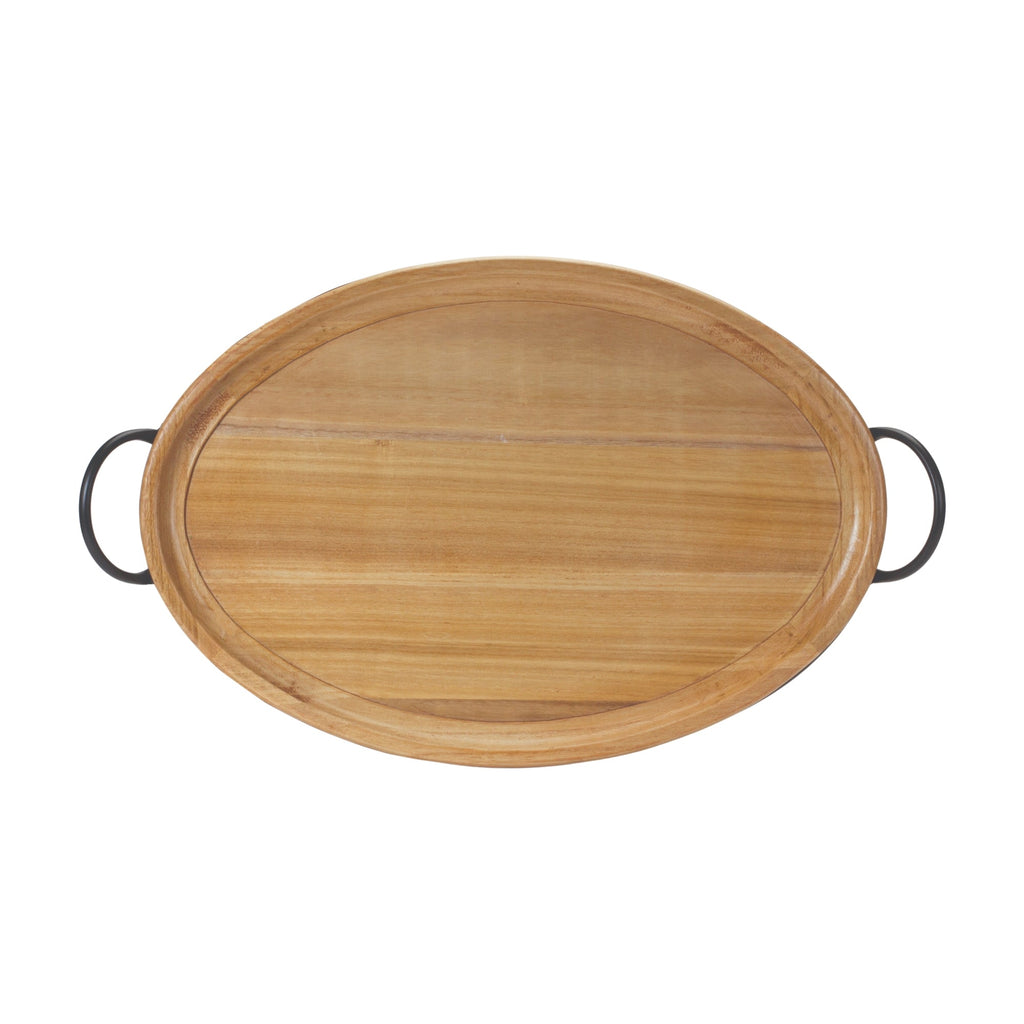 Natural Wood Tray with Handles 27.5" - Decorative Trays
