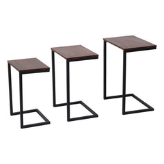 Nesting Table Set of 3 with Chestnut Finish - Side Tables