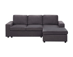 Newlyn Linen 3 Seater Sectional Sofa Reversible - Sofas