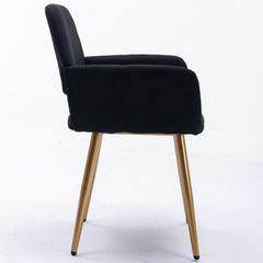 Niche Mid Century Upholstered Dining Chair with Metal Legs - Dining Chairs