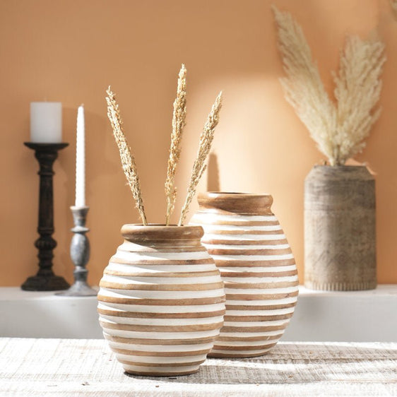 Nifa-Round-Mango-Wood-Vase-Vases