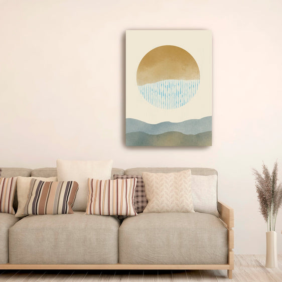 Ochre Sunset Abstract Canvas Giclee - Wall Art