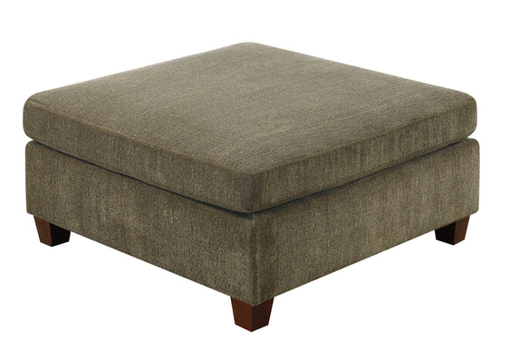 Ottoman with Chenille Fabric Upholstered - Ottomans