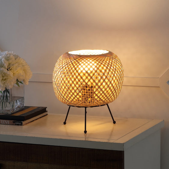 Palma-Bohemian-Rustic-Iron/Rattan-LED-Mini-Table-Lamp-with-Smart-Bulb-Table-Lamps