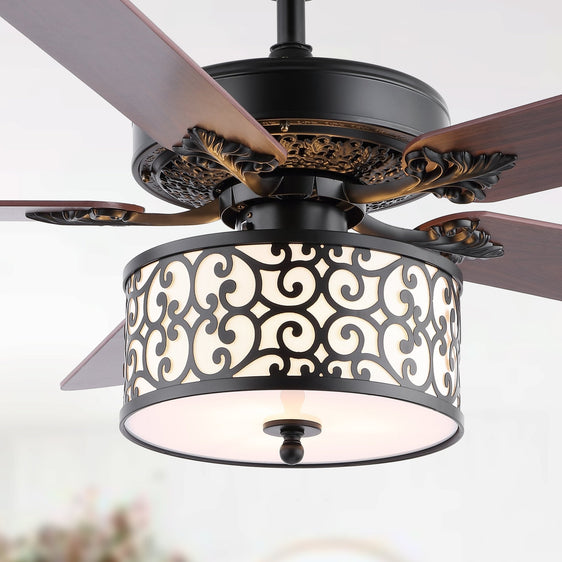 Paolo-Light-Farmhouse-Industrial-Iron-Scroll-Drum-Shade-LED-Ceiling-Fan-With-Remote-Fans