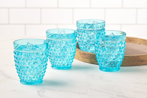 Pier-1-Emma-Aqua-Acrylic-13-oz-Drinking-Glasses,-Set-of-4-Drinkware-Sets