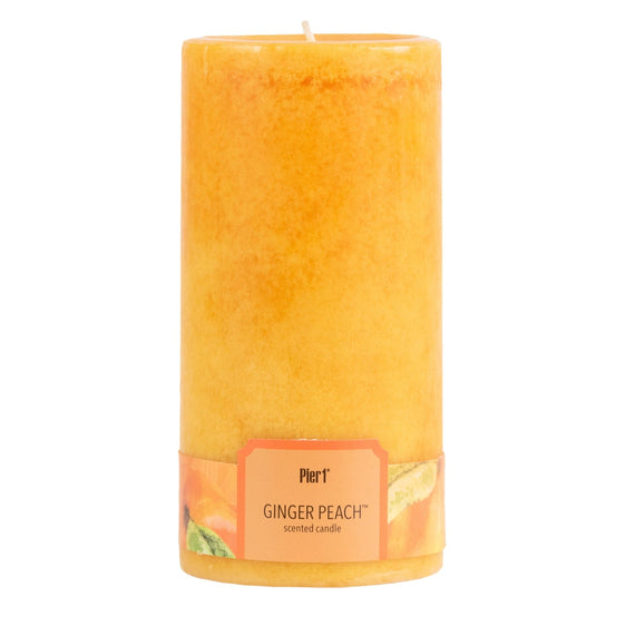 Pier-1-Ginger-Peach®-Mottled-3x6-Pillar-Candle-Pillar-Candles